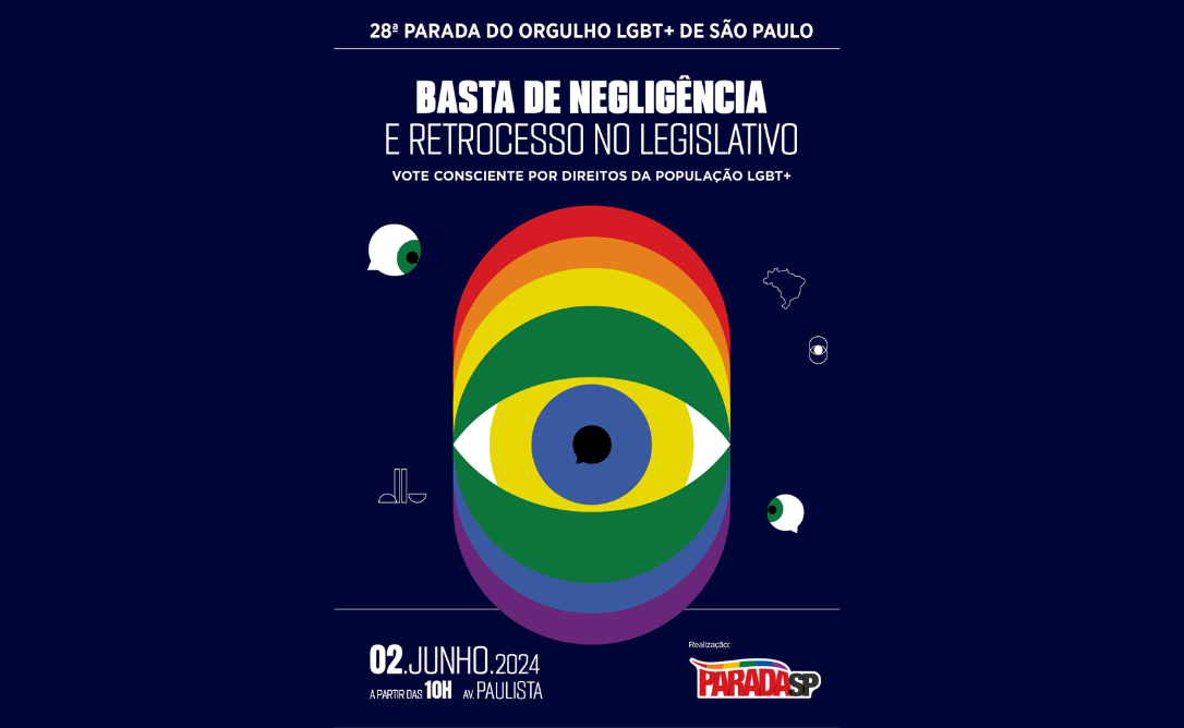 Tema da 28ª Parada do Orgulho LGBT+ de São Paulo, acontece dia 2 de junho, e alerta população para a importância do voto consciente