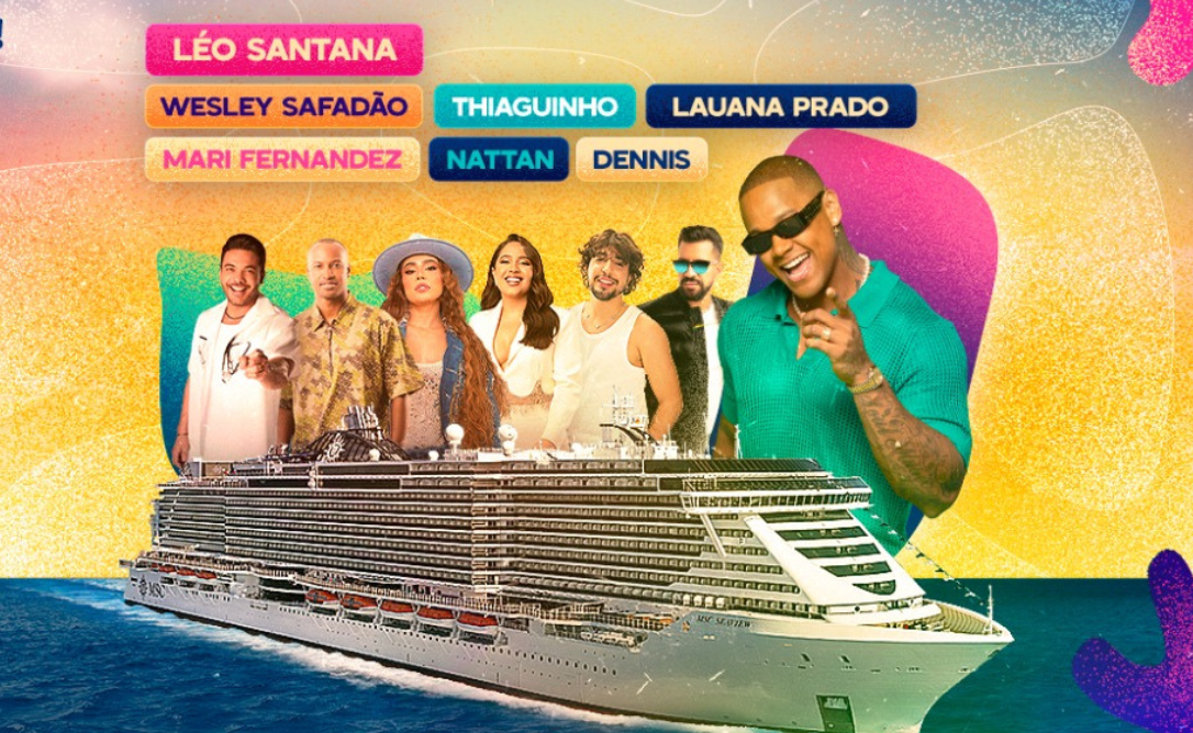 Léo Santana convoca Lauana Prado, Wesley Safadão, Nattanzinho, Thiaguinho, Mari Fernandez e Dennis DJ para fazerem parte do “Navio do Gigante”