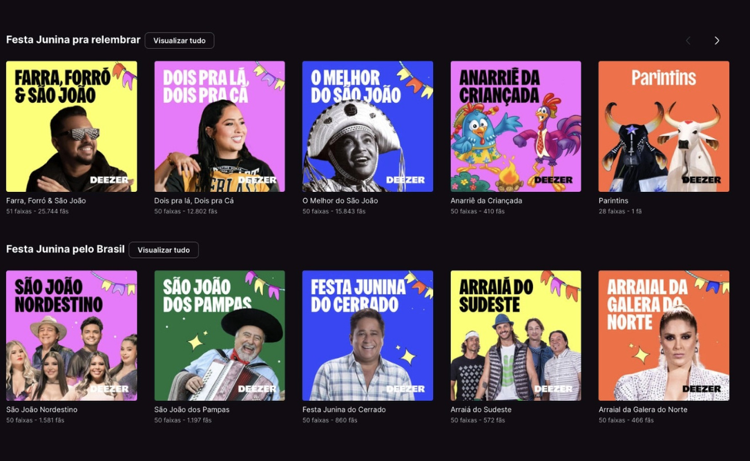 O Arraial começou! Deezer conta com canal especial de Festa Junina em comemoração à data