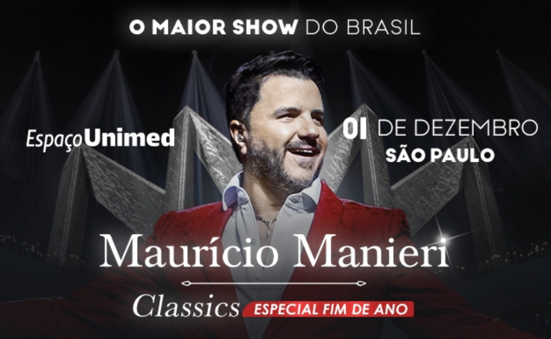 Maurício Manieri realiza show especial de fim de ano no Espaço Unimed