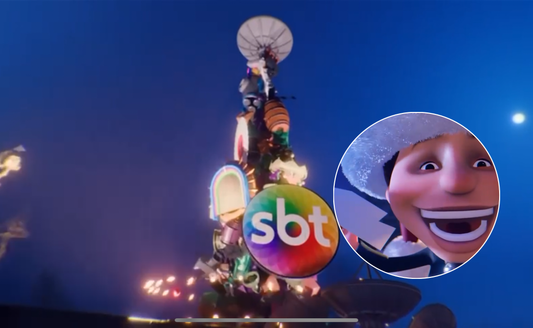 SBT lança vinheta de Natal com ‘Silvinho’ montando árvore de Natal com acervo de programas