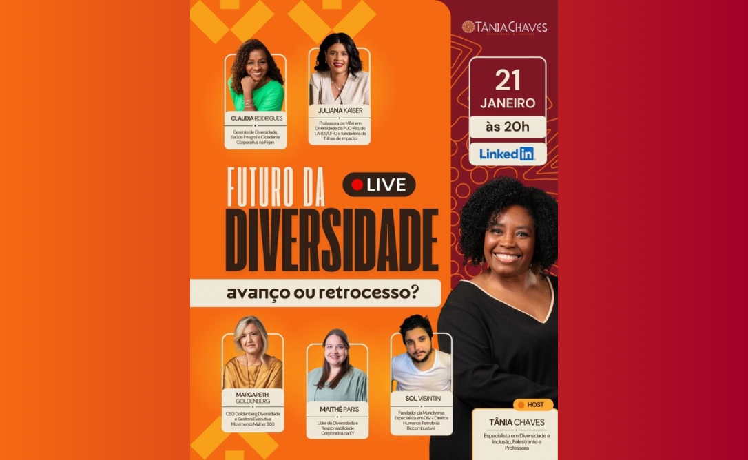 Live “Futuro da Diversidade: avanço ou retrocesso?” reúne grandes nomes para discutir os desafios da pauta no Brasil