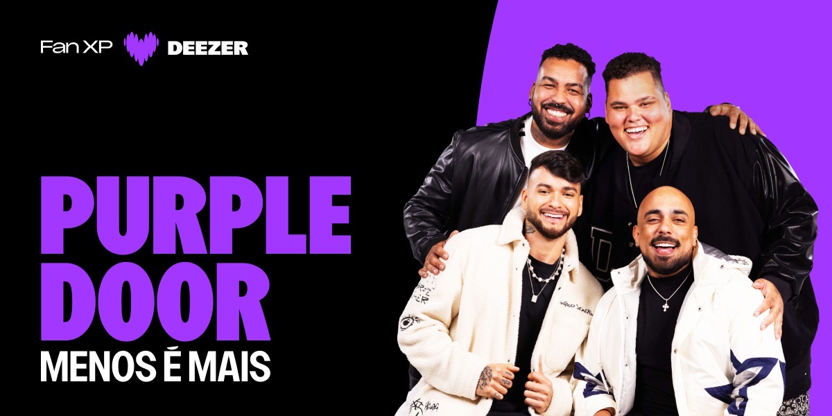 fc355b43-50e0-404b-b009-1ee60c0dcf65 Deezer anuncia segunda edição do Purple Door em Brasília comandada pelo grupo Menos é Mais