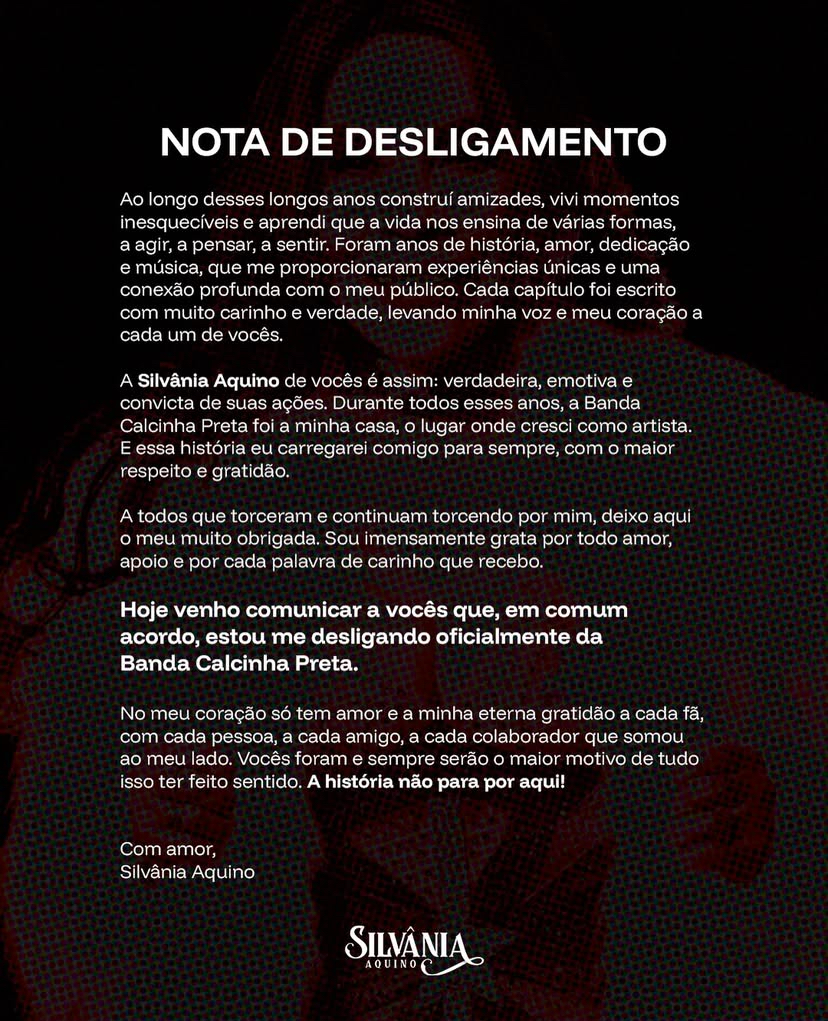 IMG_2538 Silvânia Aquino anuncia desligamento oficial da Banda Calcinha Preta