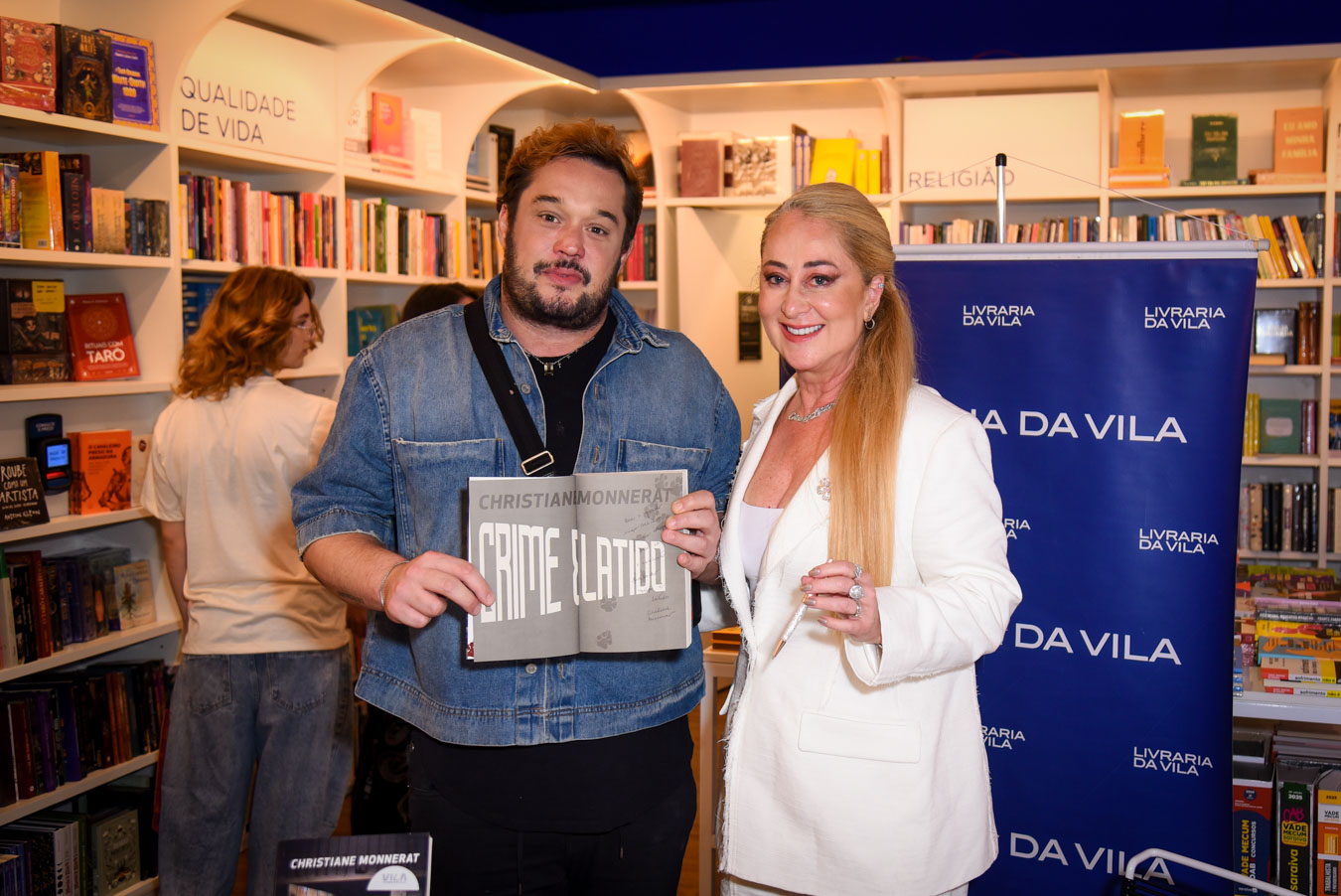Christiane-Monnerat-e-Helinho-Calfat-841 Crime e Latido” estreia em São Paulo com grande sucesso e presença de nomes marcantes